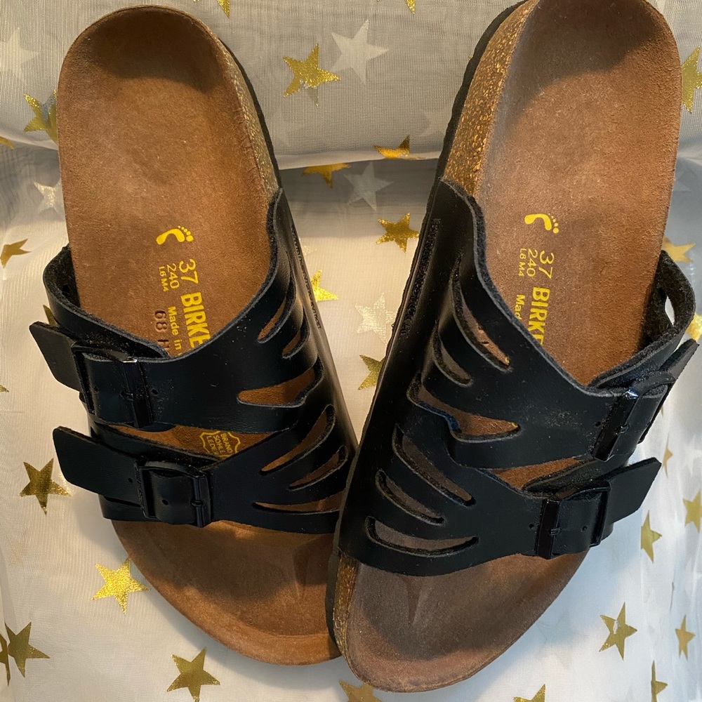 NWOB Size 37 Black Leather Birkenstock Granada!!!